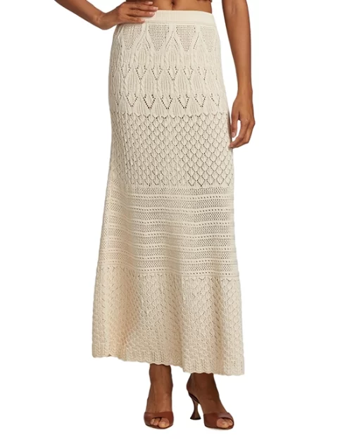 Ba & Sh Jena Cotton Knit Midi-Skirt