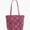 Vera Bradley Iconic Small Vera Tote in Raspberry Medallion