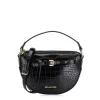 Michael Kors Emilia Croc Embossed Half Moon Crossbody