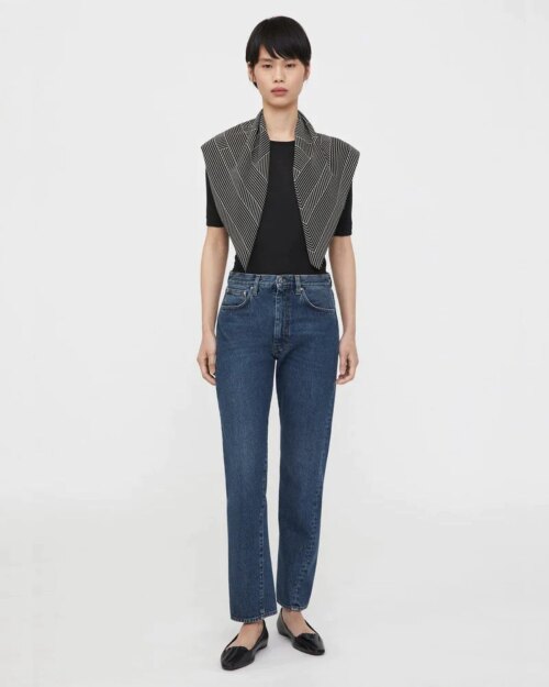 Totême Original Dark Blue High-Rise Straight-Leg Jeans