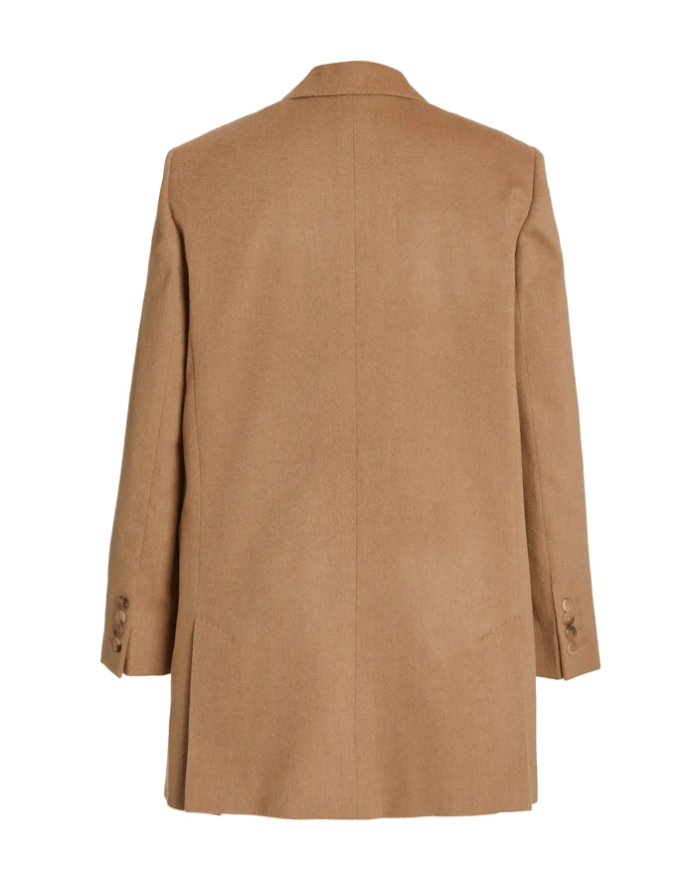 Max Mara Eva One-Button Front Peak-Lapel Wool Jacket