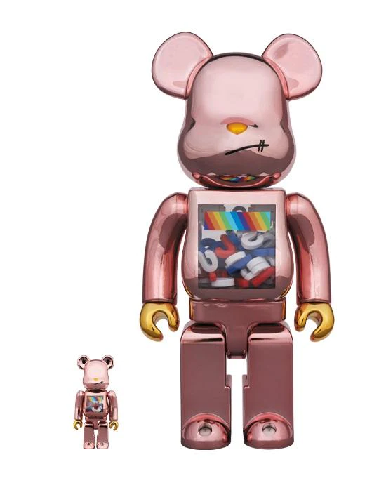 Bearbrick JSB 100% & 400% 2nd Ver. Set Pink Chrome