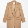 Max Mara Eva One-Button Front Peak-Lapel Wool Jacket