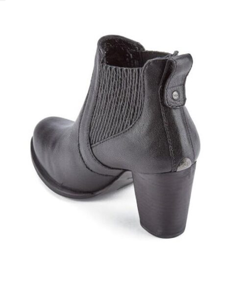 Women's Cobie II Leather Heeled Ankle Boots - Black