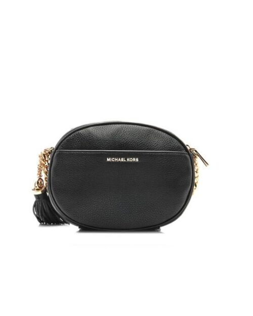MICHAEL Michael Kors Black Ginny Studded Medium Leather Cross-body Bag