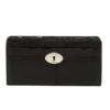 Fossil Marlow Leather Zip Clutch BLACK