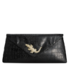 Sasha Croco Printed Alligator Envelope Clutch