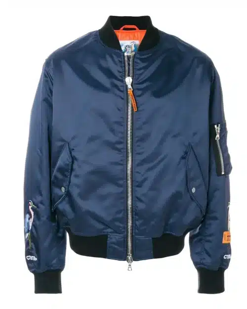 Heron Preston Blue Short Bomber Jacket
