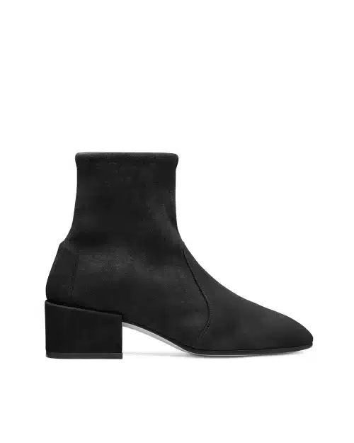 Stuart Weitzman The Allie Velvet Bootie, Black