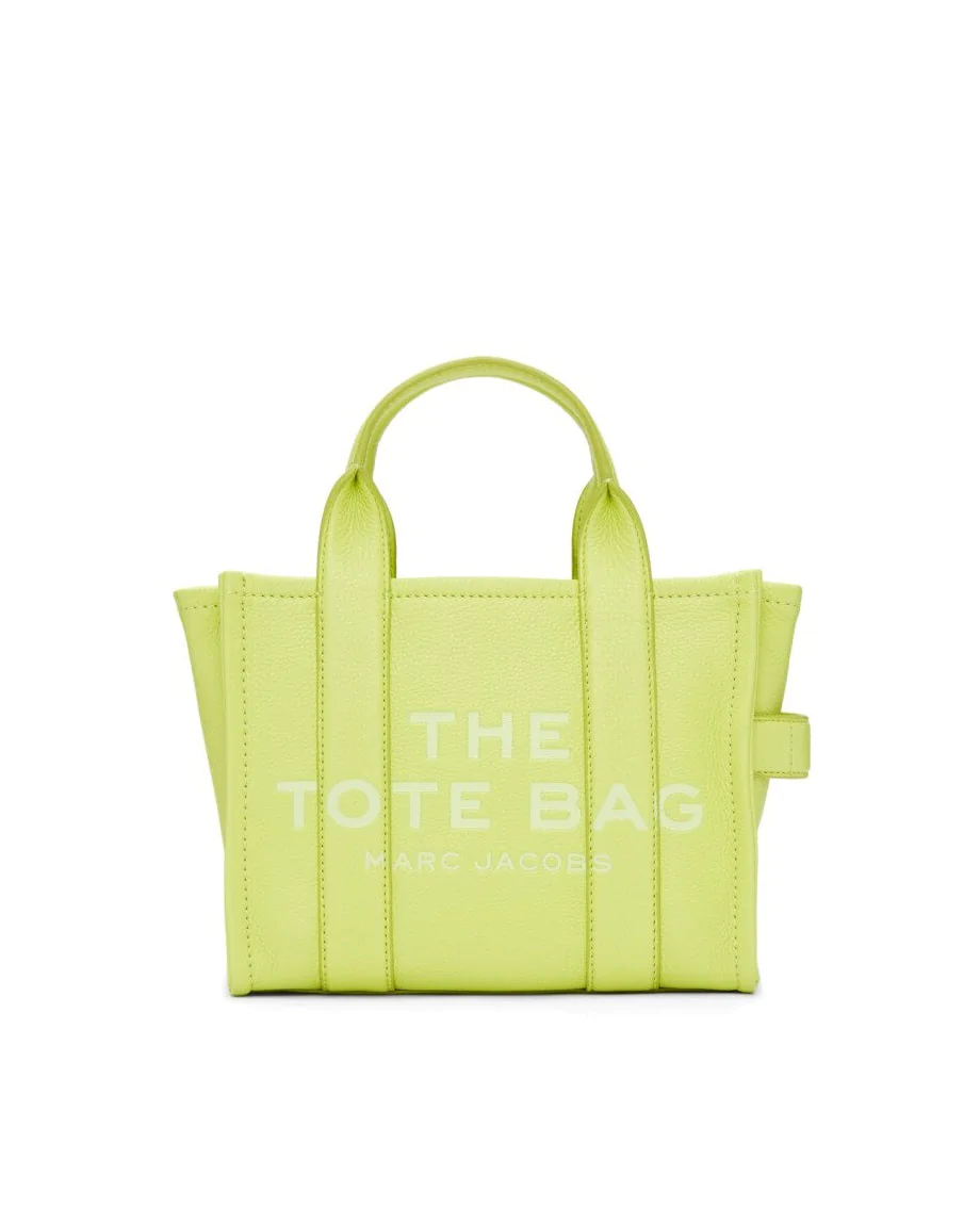 Marc Jacobs Lime Green The Leather Mini Tote Bag