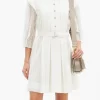 Chloe Logo-Embroidered Silk-Voile Mini Dress