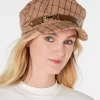 INC International Concepts Windowpane-Plaid Cap Hat