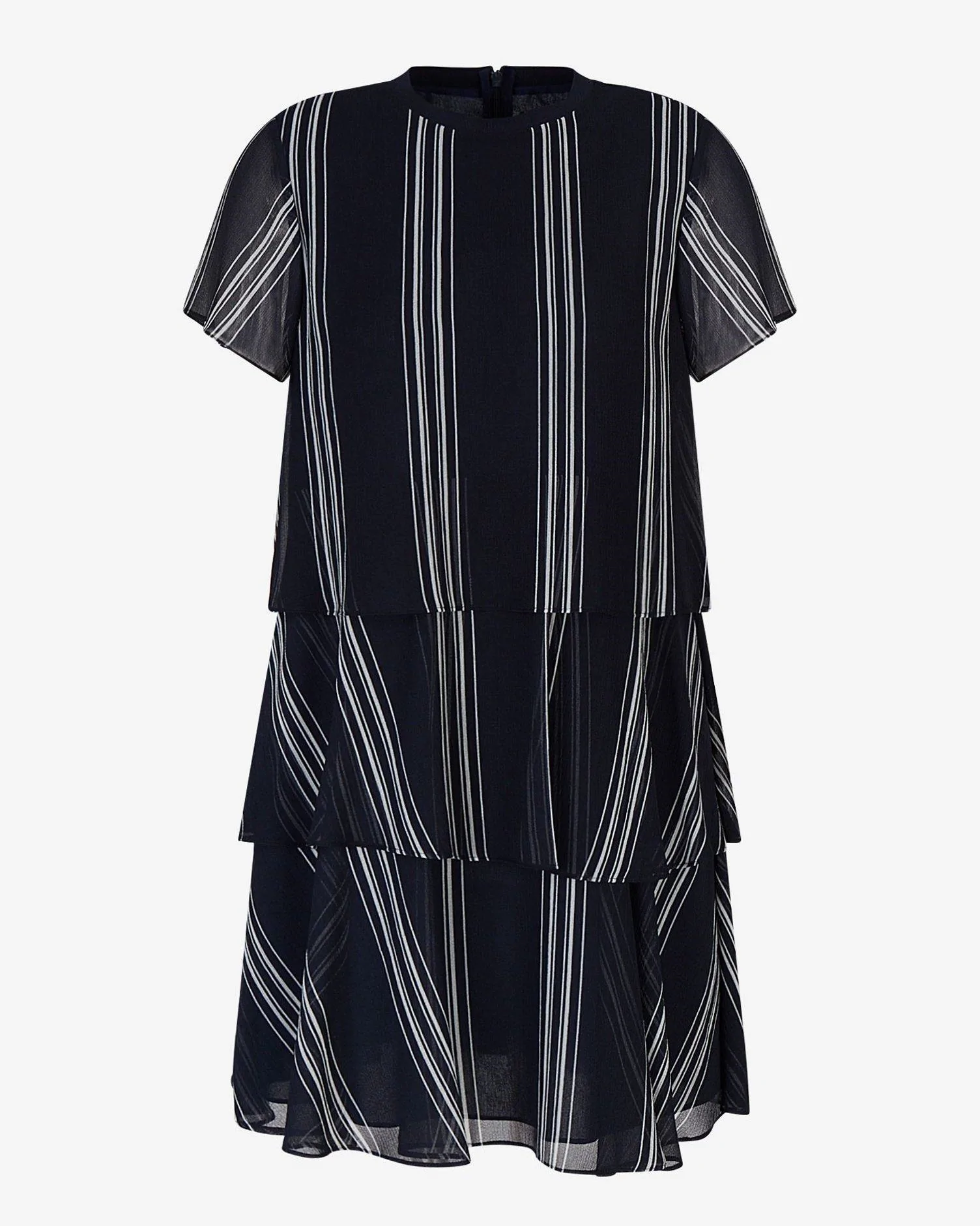 Armani Exchange Striped Chiffon Dress