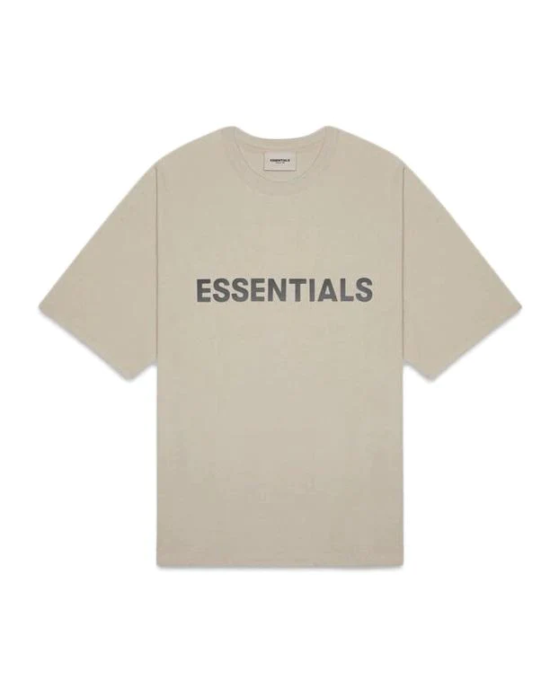 Essentials Men's Boxy T-Shirt Applique Logo Olive/Khaki