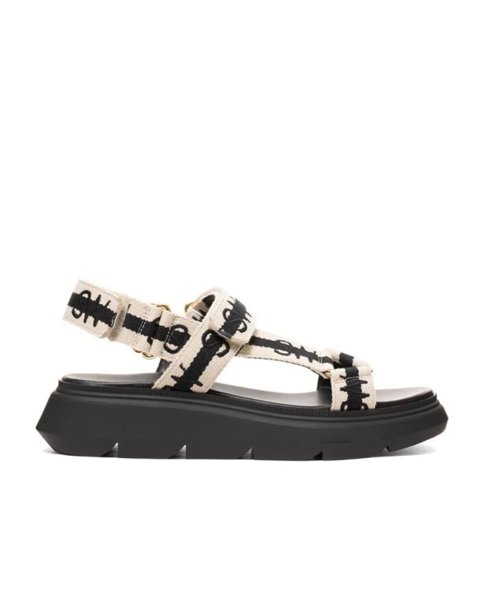 Stuart Weitzman Zoelie Logo Flat Sandals