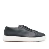 Santoni Men's Blue Lace-Up Low-Top Sneakers