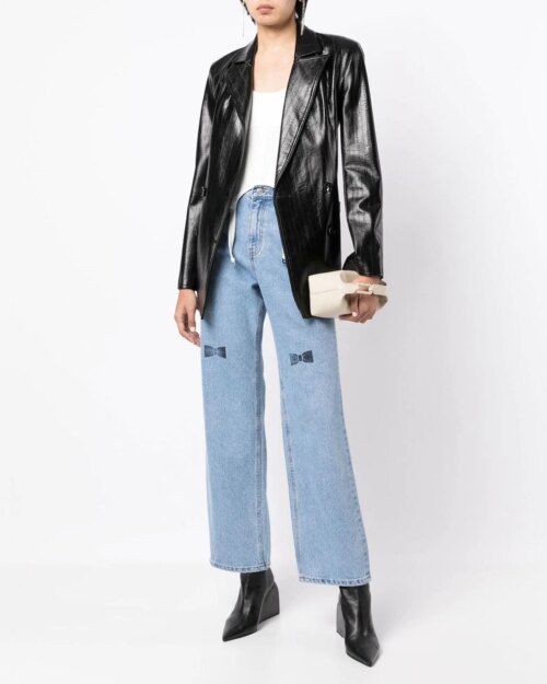 Kimhekim High-Rise Straight-Leg Jeans