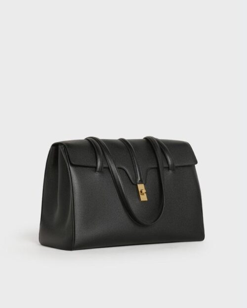 Celine Large Soft 16 Bag In Smooth Calfskin In Black