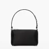 Alexander Wang Heiress Satin Pouch With Crystal Logo, Black