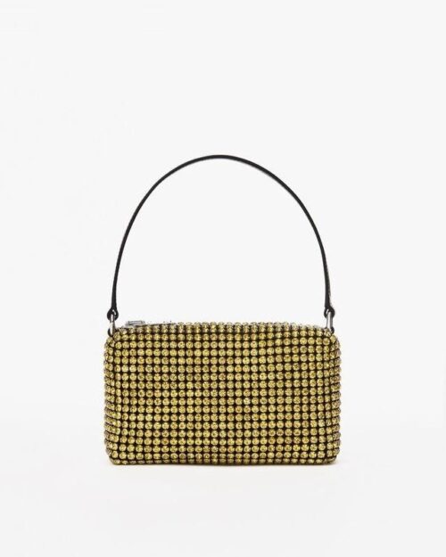 Alexander Wang Heiress Rhinestone Pouch, Lemon
