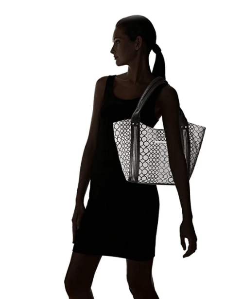Nine West Track-Tion Action Tote Black White - Fashionbarn shop - 6