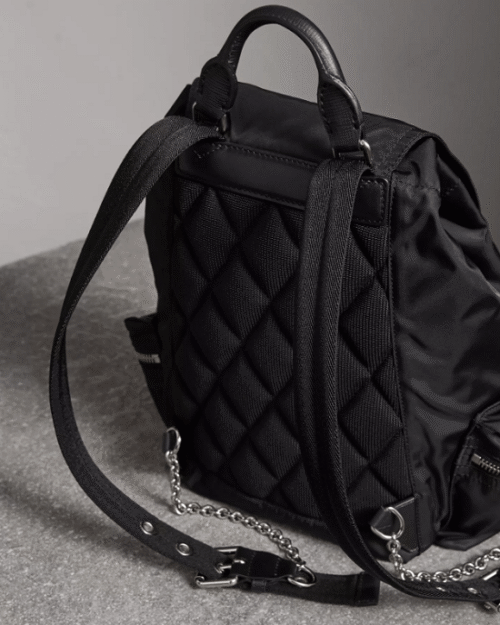 Burberry Medium Rucksack in Technical Nylon and Leather