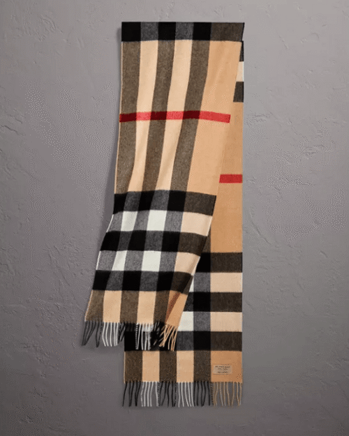 Burberry Large Classic Cashmere Scarf in Check