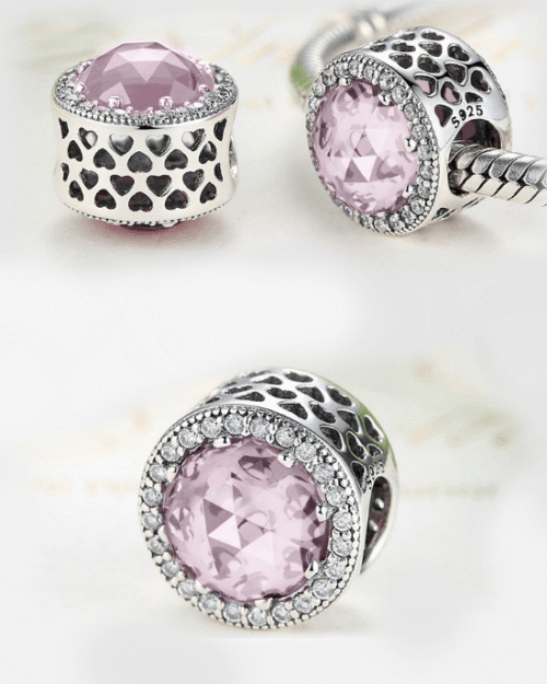 Steffe Sterling Silver & Color Radiant Hearts Charms
