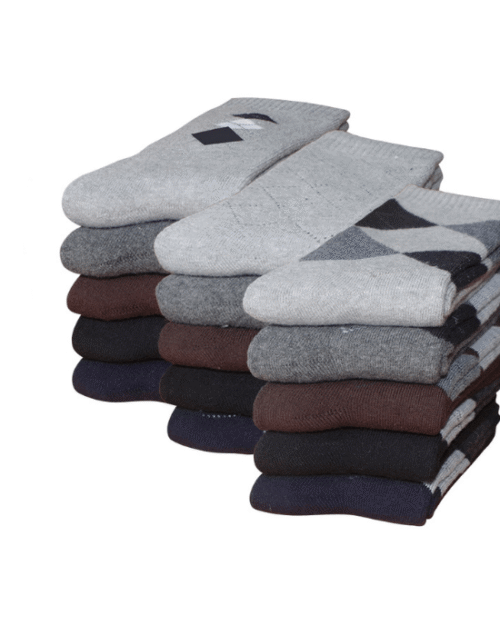 Socks Teams Men's 5-Pack Argyle Winter thicken warm terry socks