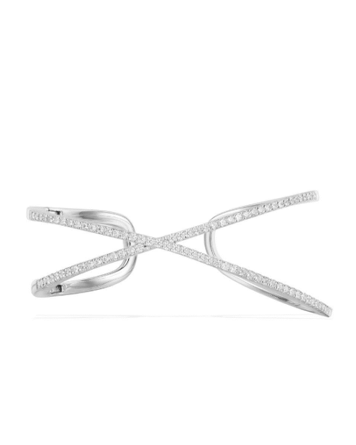 Apm Monaco Silver X-Shape Cuff