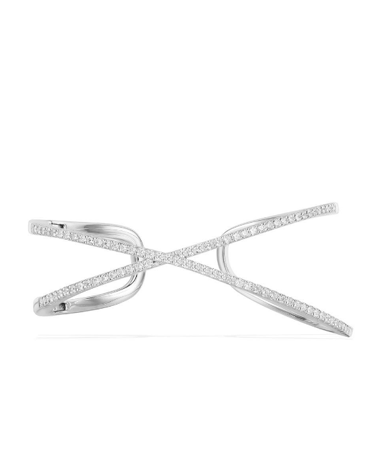 Apm Monaco Silver X-Shape Cuff
