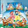 400TC Snow And Seven Dwarfs Pink Bedding Set