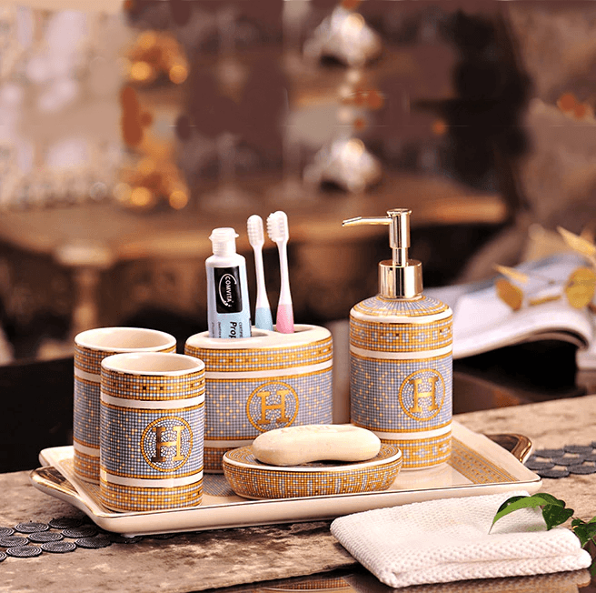 Luxury 6 Piece Bathroom Accessory Set