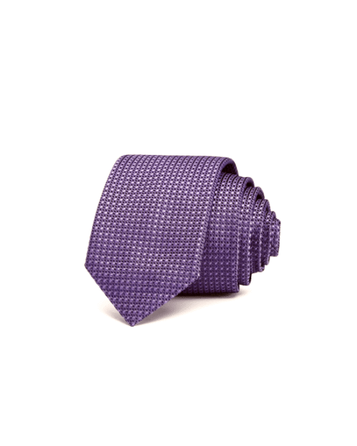 Square-Pattern Silk Skinny Tie