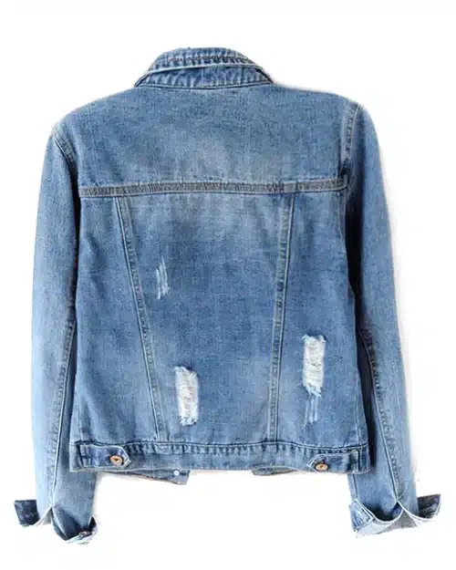 Women's Led Denim Jacket in Magnetic Blue