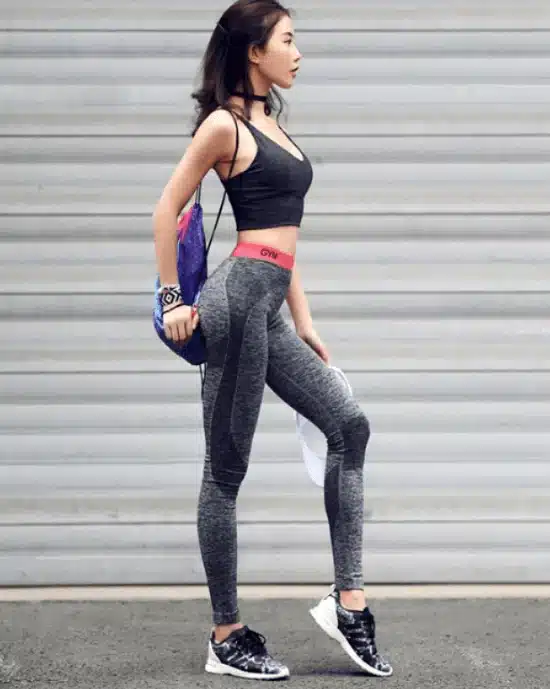 Women Wear Patchwork Slim High Waist Elastic Leggings