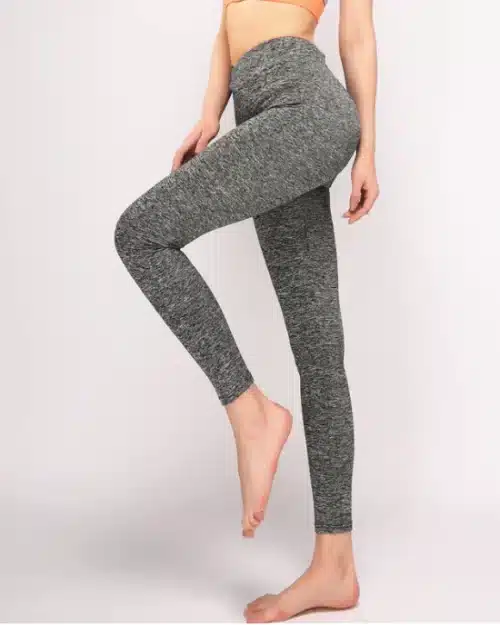 Women's V-Waist Stripe Down Space-Dye Leggings