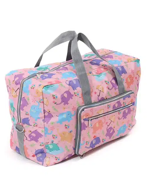 Multicolor Animal Graphic Print Foldable Large Travel Bag