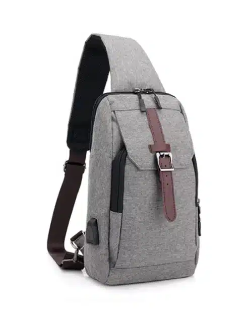 Men's USB Charging Chest Pack Messenger Bag