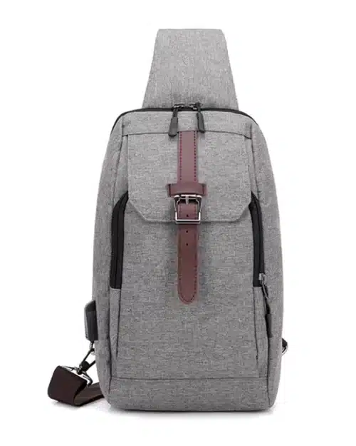 Men's USB Charging Chest Pack Messenger Bag