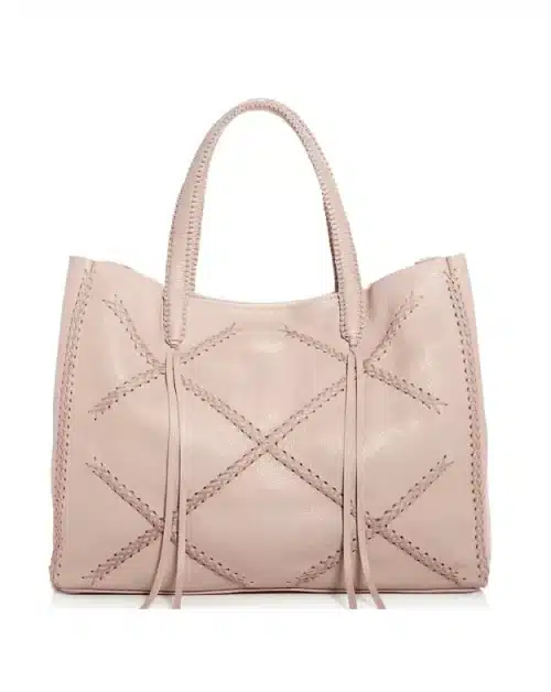 Callista Iconic Cross-Stitch Leather Tote