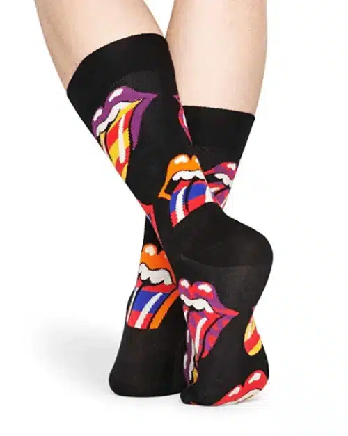 Happy Socks - Colorful Band Themed Comfortable Rolling Stones Socks