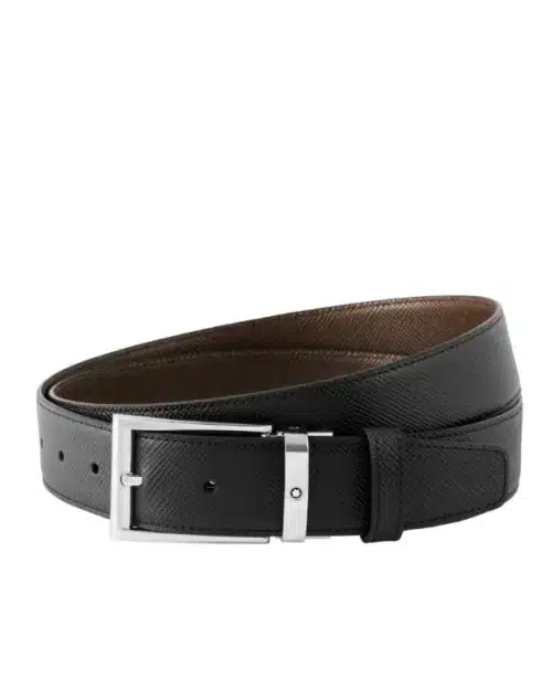 MontBlank Black/Dark Brown Reversible Cut-To-Size Business Belt