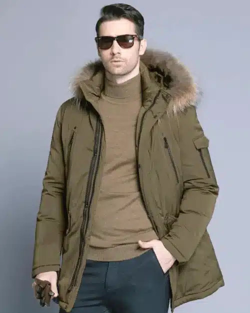 Ice Bear Man's Arctic With Fur-Trim Down Parka