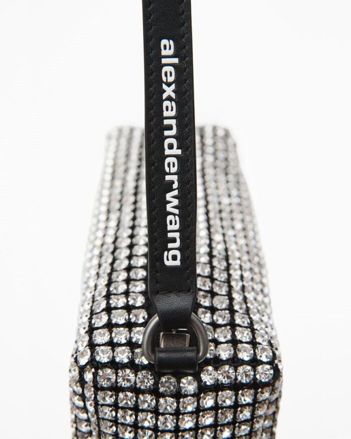 Alexander Wang Heiress Rhinestone Pouch, White
