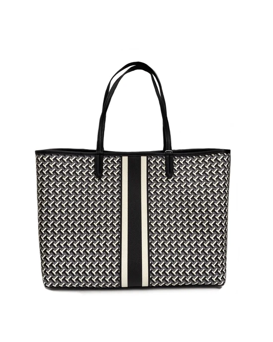 Tory Burch Tile T-Link T Zag Large Tote Bag
