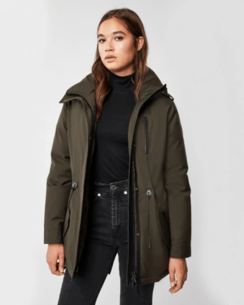Mackage Charlene Down Parka With Removable Shearling Bib