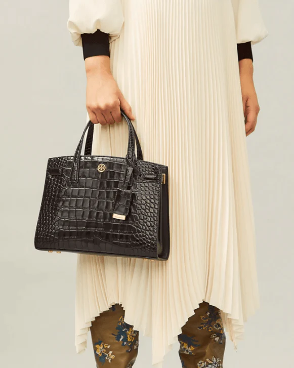 Tory Burch Walker Embossed Small Satchel