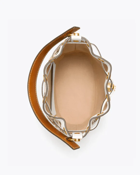 Tory Burch T Monogram Jacquard Embroidered Bucket Bag