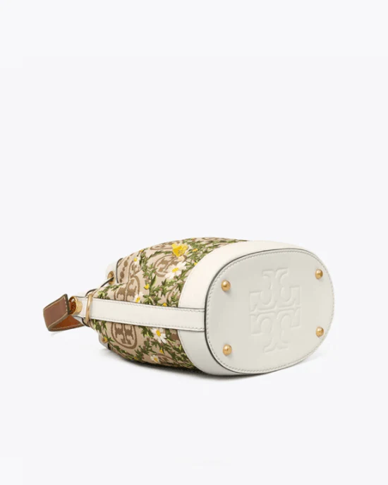 Tory Burch T Monogram Jacquard Embroidered Bucket Bag